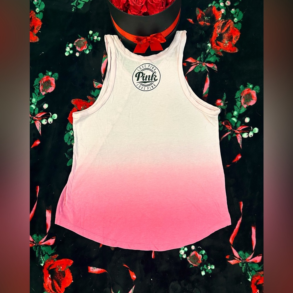 VS PINK NWOT Racerback Tank Size XS Barbie Pink Ombré!! - Picture 2 of 3